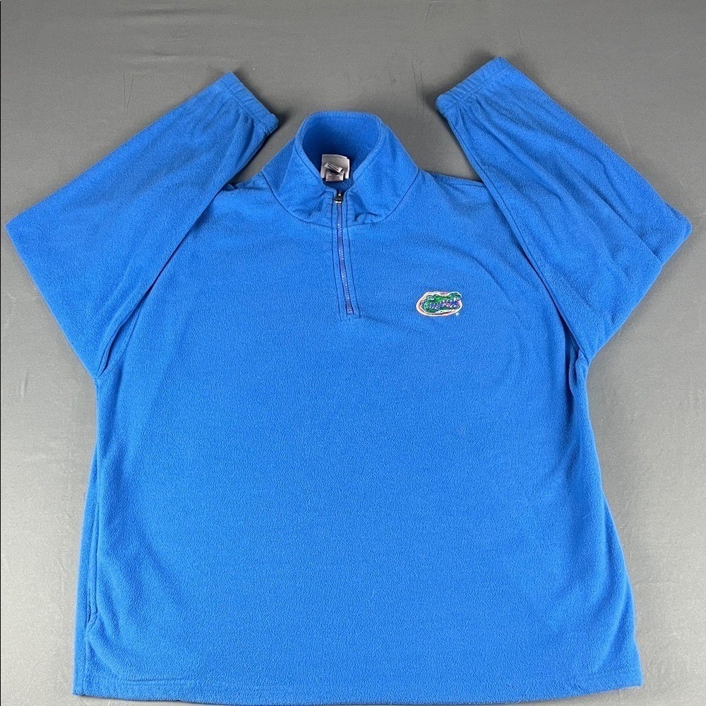 Red Oak Florida Gators Quarter Zip Fleece Mens XL Blue Pullover Logo